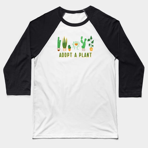 Adopt a plant Baseball T-Shirt by qpdesignco